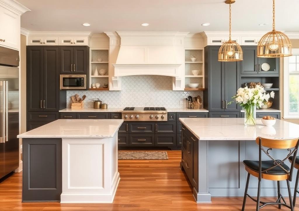 Full kitchen renovation with two-tone cabinets